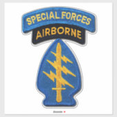 陸軍特殊部隊グループグリーンベレー輪郭 シール (シート)