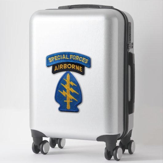 陸軍特殊部隊グループグリーンベレー輪郭 シール (スーツケース)