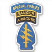 陸軍特殊部隊グループグリーンベレー輪郭St シール (正面)