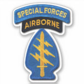 陸軍特殊部隊グループグリーンベレー輪郭St シール (正面)