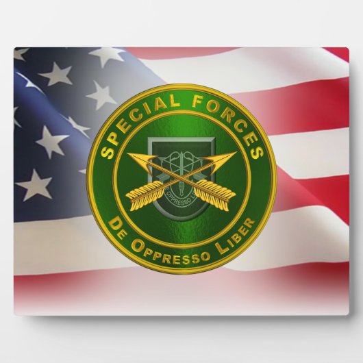 陸軍特殊部隊退役軍人 フォトプラーク (正面)