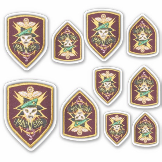 陸軍特殊部隊MAC-V-SOGコンターステッカー。 シール (正面)