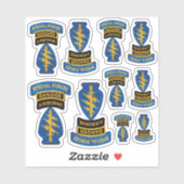 陸軍特殊部隊SFGA SFGグリーンベレーツコンター シール (シート)