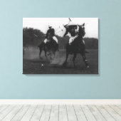 陸軍省ポロ協会ゲーム写真 キャンバスプリント (インサイチュ (ウッドフロア))