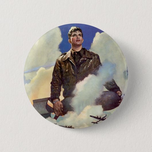 陸軍空軍 缶バッジ (正面)