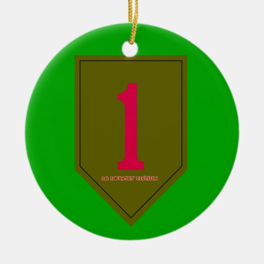 陸軍第1歩兵師団 セラミックオーナメント (正面)