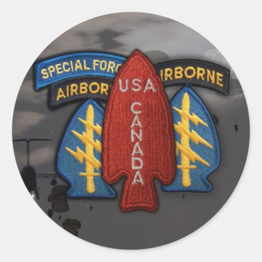 陸軍第1特別部隊第2次世界大戦パッチシール ラウンドシール (正面)