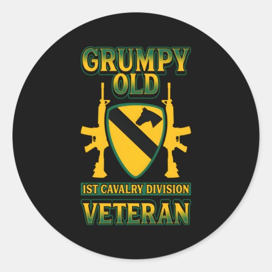 陸軍第1騎兵師団アメリカ初チーム ラウンドシール (正面)