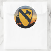 陸軍第1騎兵空軍Cavフォートフードベテランパッチ ラウンドシール (バッグ)