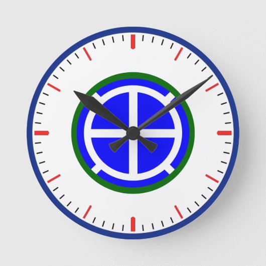 陸軍第34歩兵師団 ラウンド壁時計 (正面)