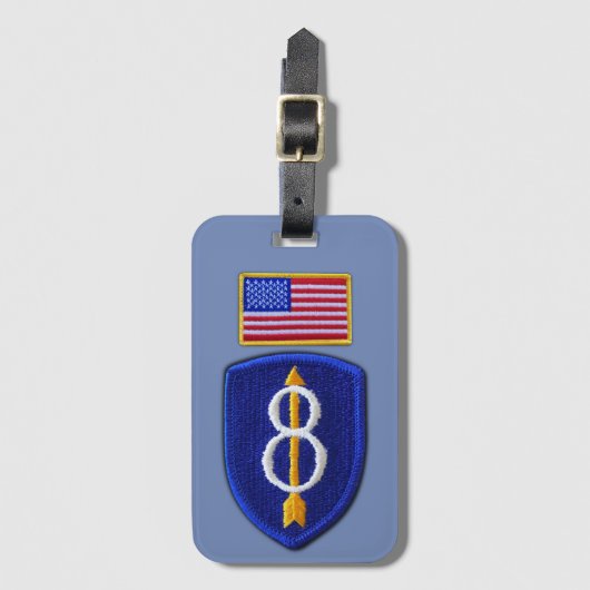 陸軍第8師部歩兵師団は退役軍人を攻撃 ラゲッジタグ (正面縦)