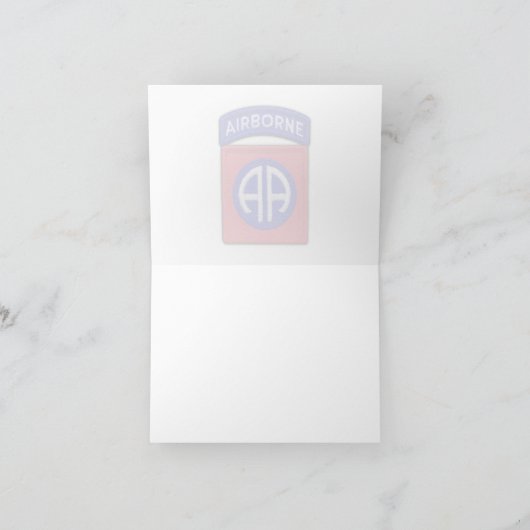 陸軍第82空挺師団退役軍人LRP シーズンカード (内部)