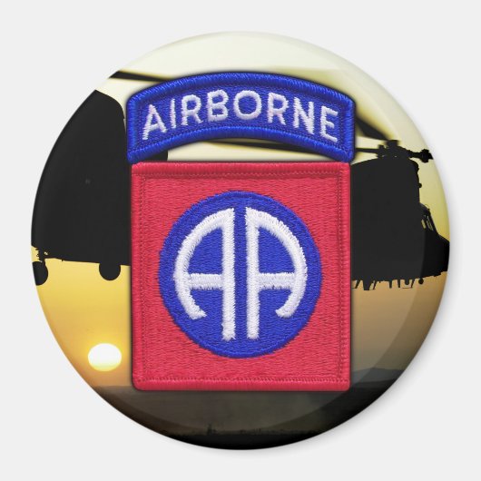 陸軍第82空挺部隊イラク獣医退役軍人LRPS マグネット (正面)