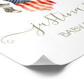 陸軍米国国旗の赤ちゃんシャワー物干し歓迎 ポスター (角)