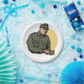 陸軍総合紙プレート ペーパープレート (パーティー)