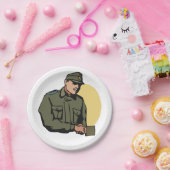 陸軍総合紙プレート ペーパープレート (パーティー)