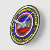 陸軍総軍-FORSCOM記念品 ラウンド壁時計 (傾斜)