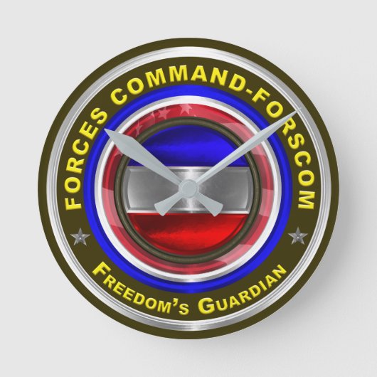 陸軍総軍-FORSCOM記念品 ラウンド壁時計 (正面)