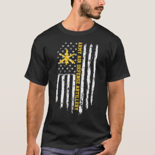 陸軍航空防衛砲兵アメリカ国旗 Tシャツ