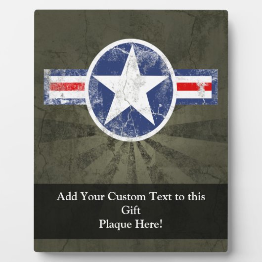 陸軍航空隊ヴィンテージ星愛国者 フォトプラーク (正面)