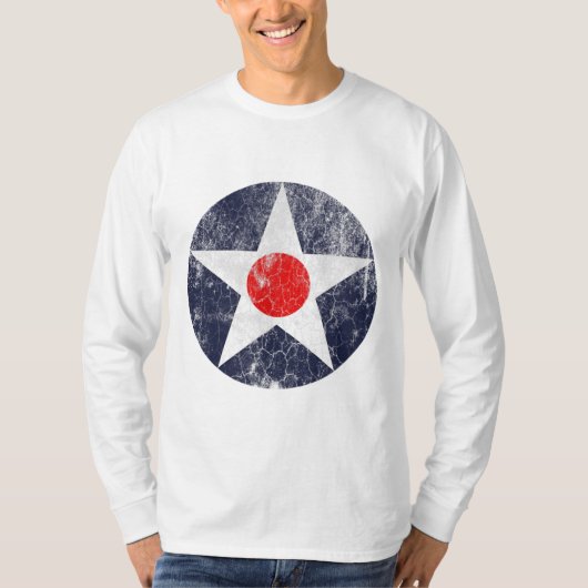 陸軍航空隊ROUNDDEL米空軍記章 Tシャツ (正面)