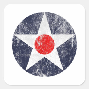 陸軍航空隊ROUNDEL US空軍記章 スクエアシール