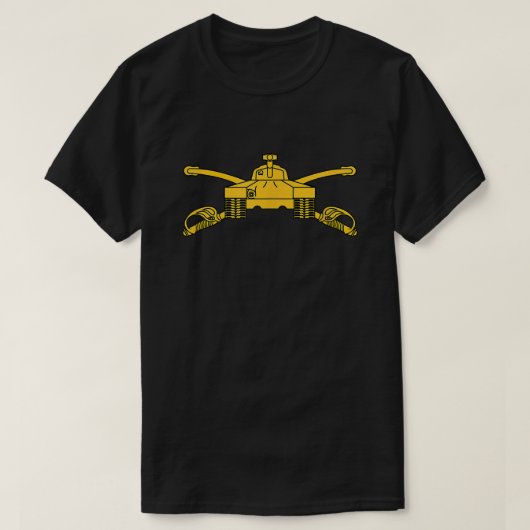 陸軍装甲支店アメリカ軍隊タンカー記章 Tシャツ (デザイン正面)