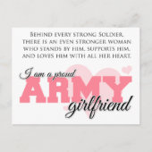 陸軍誇りを持ったガールフレンド ポストカード (正面)