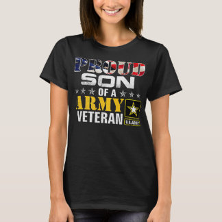 陸軍誇りを持った退役軍人料の息子 Tシャツ