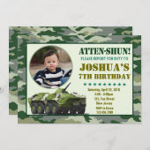 陸軍誕生日招待 招待状 (正面/裏面)