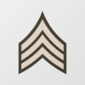 陸軍軍曹の地位 ウィンドウサイン (シート)