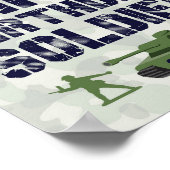 陸軍軍隊ハッピーバースデー兵士パーティー標識 ポスター (角)