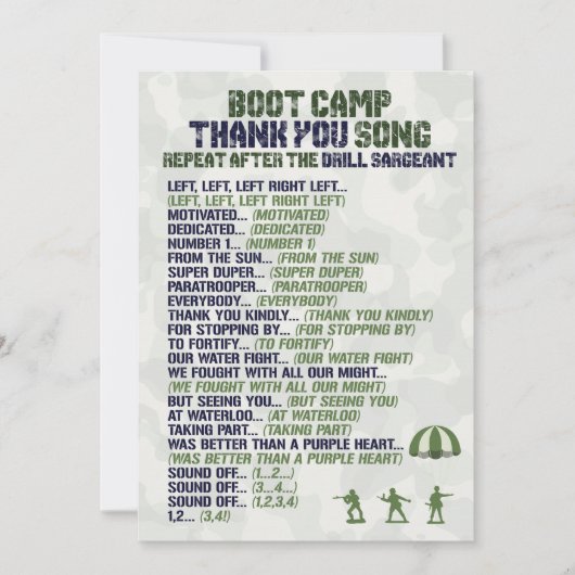 陸軍軍隊誕生日サンキューカード サンキューカード (正面)