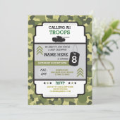 陸軍軍隊軍戦車招待状誕生会 招待状 (スタンド正面)