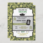陸軍軍隊軍戦車招待状誕生会 招待状 (正面/裏面)