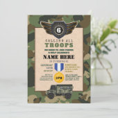 陸軍軍隊軍誕生会迷彩柄 招待状 (スタンド正面)