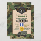 陸軍軍隊軍誕生会迷彩柄 招待状 (正面/裏面)