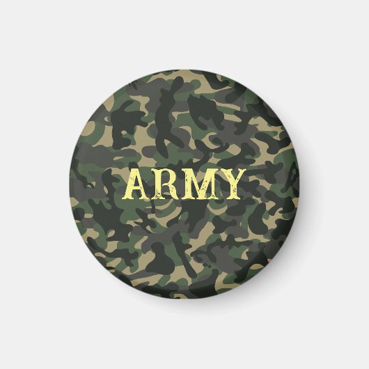 陸軍軍隊迷彩緑 マグネット (正面)