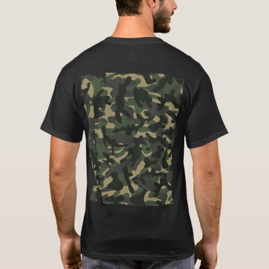 陸軍軍隊迷彩緑 Tシャツ (裏面)