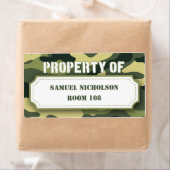 陸軍迷彩柄プロパティID学校の供給帳簿 ラベル (インサイチュ)