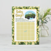 陸軍迷彩柄ベビーシャワービンゴゲーム 招待状 (スタンド正面)