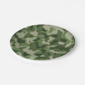 陸軍迷彩柄誕生会 ペーパープレート (アングル)