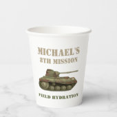 陸軍迷彩柄誕生日パーティー紙カップ 紙コップ (裏面)