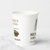 陸軍迷彩柄誕生日パーティー紙カップ 紙コップ (右)