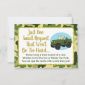 陸軍迷彩柄赤ちゃんシャワー予約カードを持参 招待状 (正面)