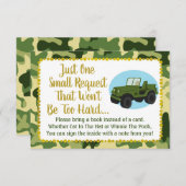 陸軍迷彩柄赤ちゃんシャワー予約カードを持参 招待状 (正面/裏面)