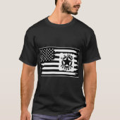 陸軍退役軍人国旗© FB @ #USAPatriotGraphics Tシャツ (正面)