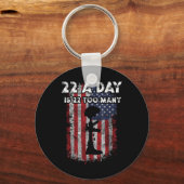 陸軍退役軍人自殺認識度22日Is 22 Too キーホルダー (正面)