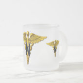 陸軍退役軍人軍ナース隊魔法マグ フロストグラスマグカップ (正面右)