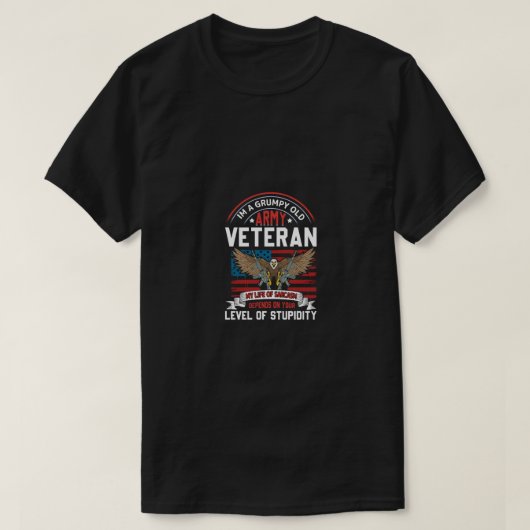 陸軍退役軍人 Tシャツ (デザイン正面)